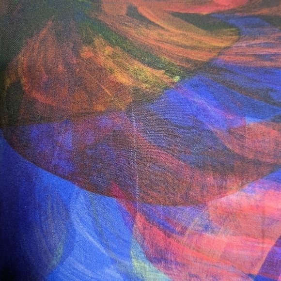 Anthro Leifsdottir silk abstract shift dress XS - Picture 5 of 9